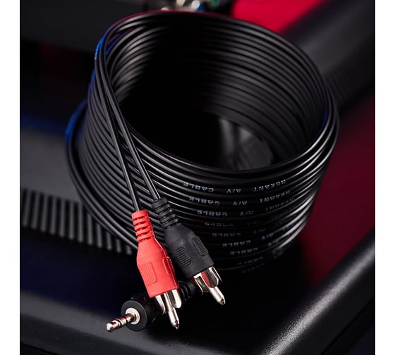Шнур REXANT Стерео 3,5 мм - 2RCA, 10 м 17-4207