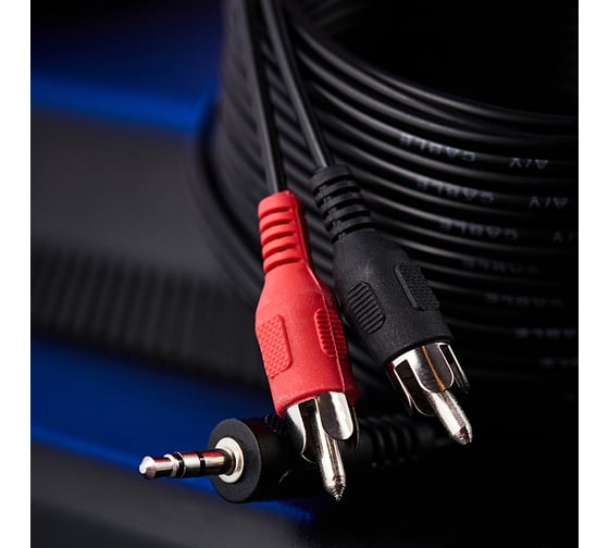 Шнур REXANT Стерео 3,5 мм - 2RCA, 10 м 17-4207