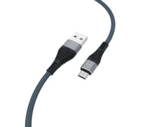 Дата-кабель TFN USB-microUSB нейлон 1м graphite -CFZMICUSB1MGR