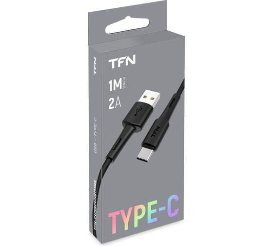 Дата-кабель TFN USB-TypeC 1м black -CUSBCUSB1MBK