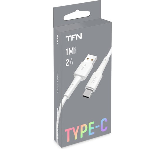 Дата-кабель TFN USB-TypeC 1м white -CUSBCUSB1MWH