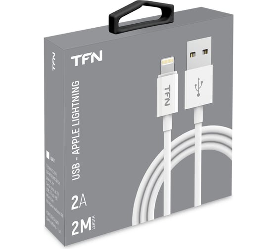 Дата-кабель TFN USB-8pin 2м TPE white -CLIGUSB2MTPWH