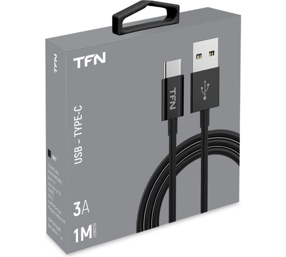Дата-кабель TFN USB-TypeC 1м TPE black -CUSBCUSB1MTPBK