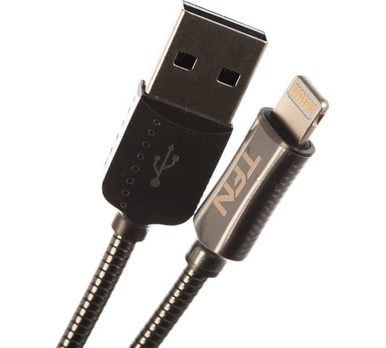 Дата-кабель TFN USB-TypeC 1м сталь -CFZUSBCUSB1MST