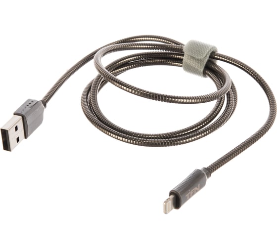 Дата-кабель TFN USB-TypeC 1м сталь -CFZUSBCUSB1MST