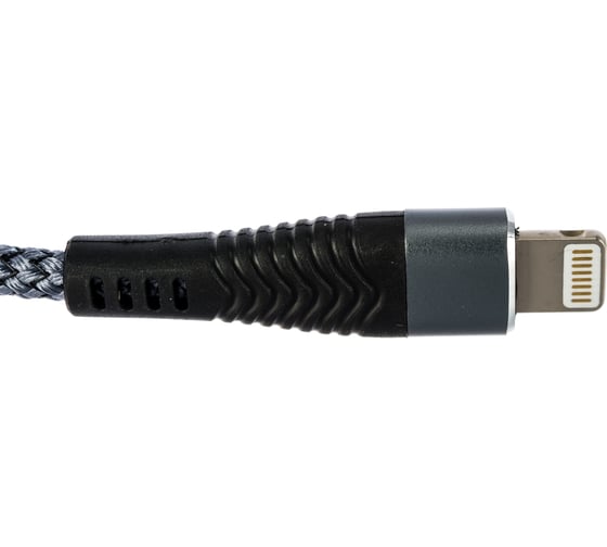 Дата-кабель TFN USB-8pin нейлон 1м graphite -CFZLIGUSB1MGR