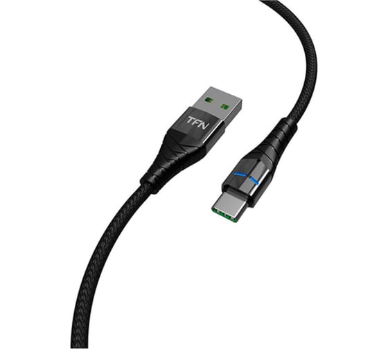Дата-кабель TFN USB-TypeC knight 1м 5A black -CKNUSBCUSB1MBK