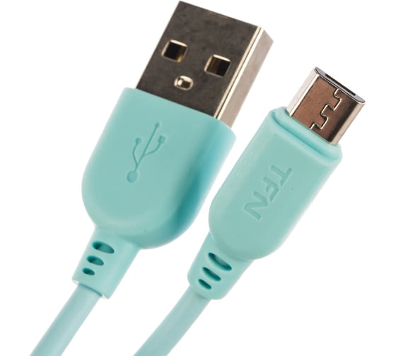 Дата-кабель TFN USB-microUSB 1м PVC blue -CMIC1MPVCBL