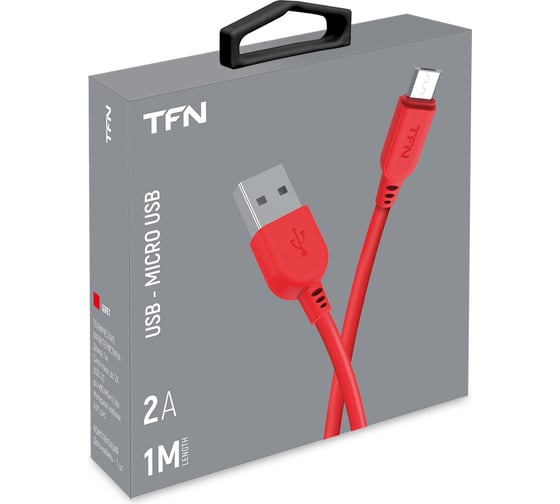 Дата-кабель TFN USB-microUSB 1м PVC red -CMIC1MPVCRD