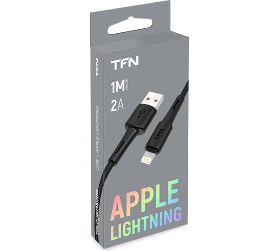 Дата-кабель TFN 8pin 1м black -CLIGUSB1MBK