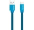 Дата-кабель More Choice USB 2.1A для micro плоский USB нейлон 1м K20m Blue 1