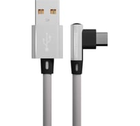 Дата-кабель More Choice USB 2.1A для micro USB нейлон 1м K27m White