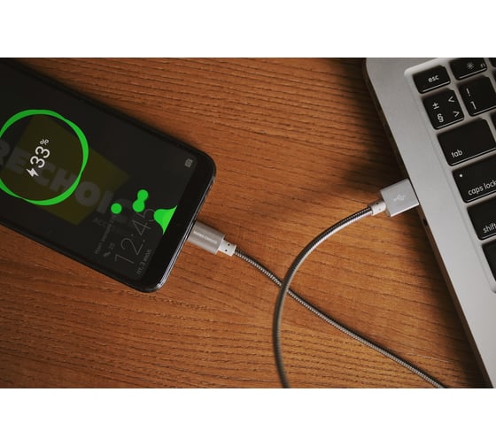 Дата-кабель More Choice USB 2.1A для micro USB металл 1м K31m Silver