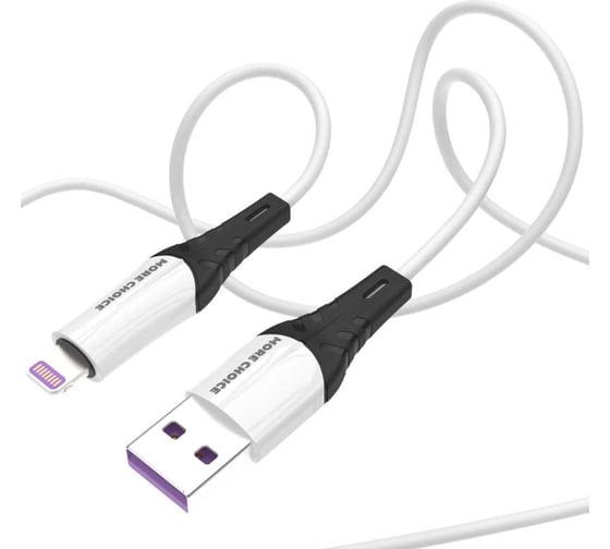 Дата-кабель More Choice USB 3.0A для Lightning 8-pin силикон 1м K32Siw