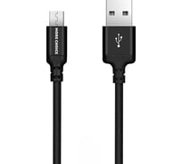 Дата-кабель More Choice USB 2.1A для micro USB нейлон 1м K12m Black