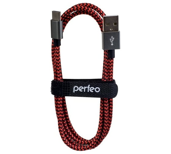 Кабель USB2.0 A вилка-USB Type-C вилка PERFEO, 1 м 30010758 1