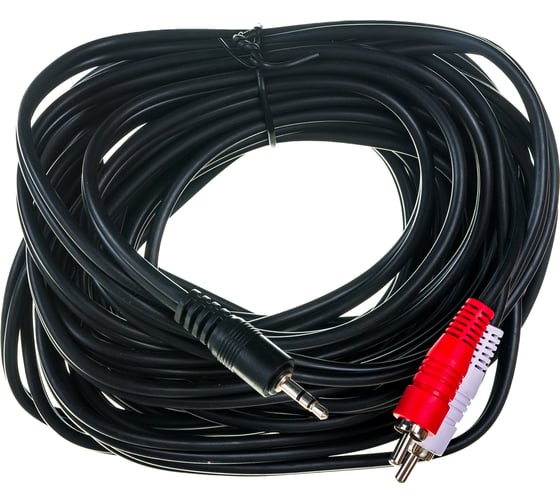 Кабель Jack 3.5 мм вилка-2xRCA вилка PERFEO, 10 м 30010726