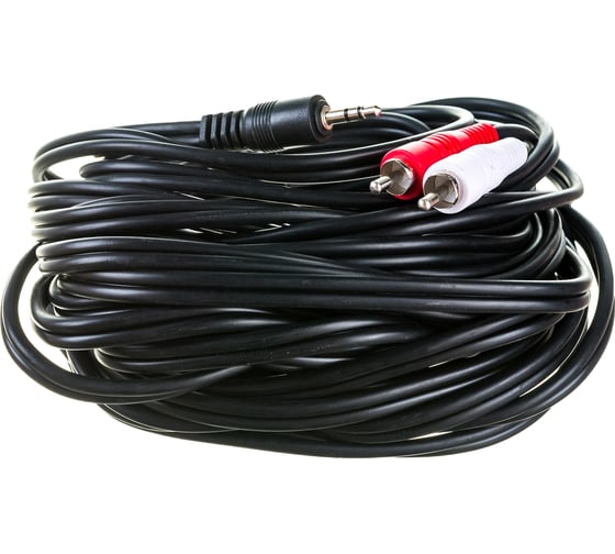 Кабель Jack 3.5 мм вилка-2xRCA вилка PERFEO, 10 м 30010726
