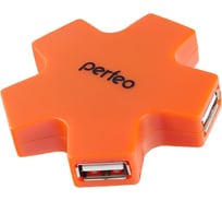 USB-концентратор Perfeo USB-HUB 4 Port, оранжевый 30009982