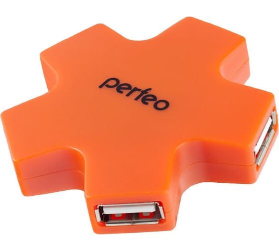 USB-концентратор Perfeo USB-HUB 4 Port, оранжевый 30009982 1
