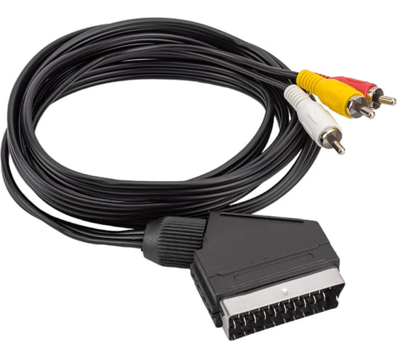 Кабель PERFEO SCART вилка - 3 RCA вилка, 2 м. 30003908