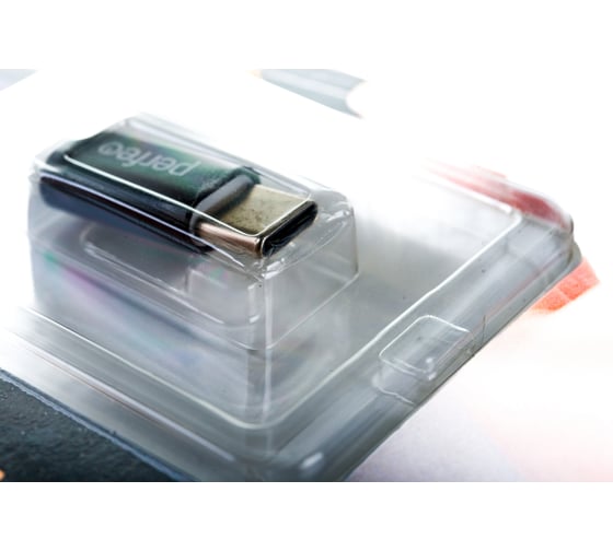 Адаптер Perfeo micro USB на Type-C, c OTG, чёрный 30010600