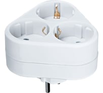 Разветвитель Navigator 94 693 NAD-S-3E-WH 3 гнезда треугольник с заземлением 94693