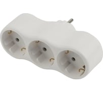 Разветвитель электрический Intro TR3e-W 3 розетки с заземлением 16А белый, Б0055359