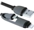 USB кабель Defender USB10-03BP, черный, MicroUSB+Lightning, 1м 87488 2