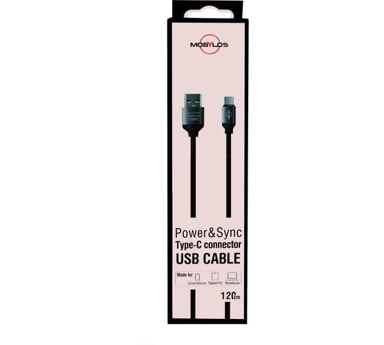 Кабель Mobylos USB Type-C 50034черный