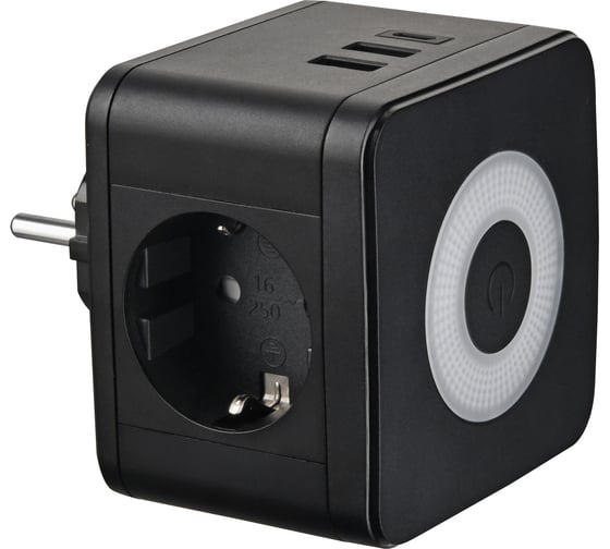 Удлинитель Uniel S-GES2-16SBUC BLACK UL-00011246
