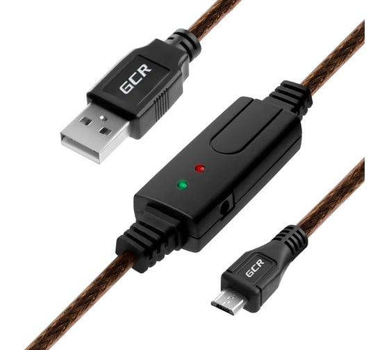 Дата кабель USB 2.0 micro B GCR 5 pin 10.0м VIVUAI2MCB11-BD2S-10.0m 1