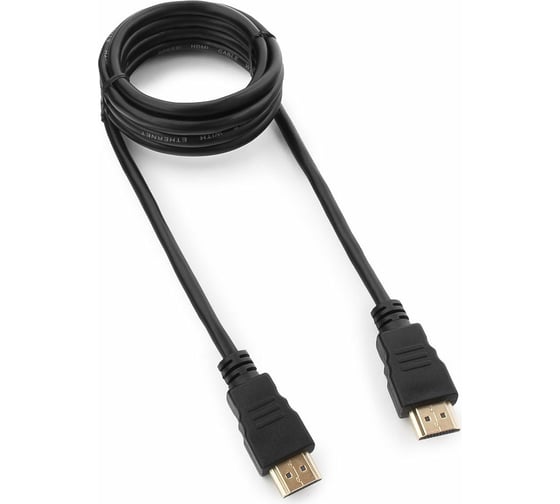 Кабель HDMI Гарнизон 1.8м, v2.0, M/M, позол. разъемы, экран, черный, пакет GCC-HDMI-1.8M