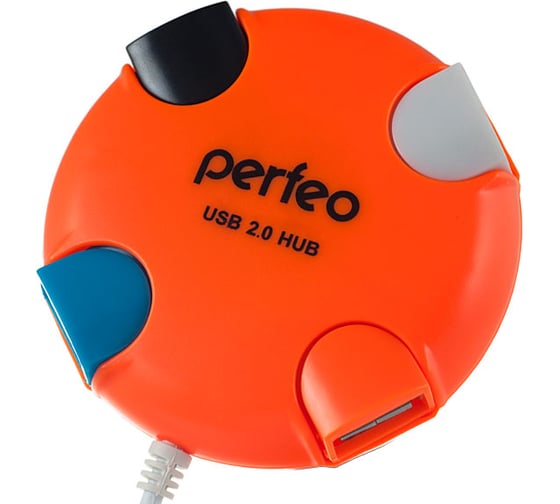 Разветвитель USB-HUB Perfeo 4 Port оранж. 30007102 1
