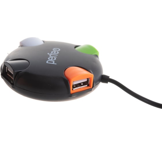 Разветвитель USB-HUB Perfeo 4 Port чёрный 30007098