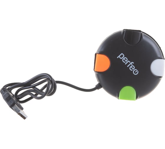 Разветвитель USB-HUB Perfeo 4 Port чёрный 30007098