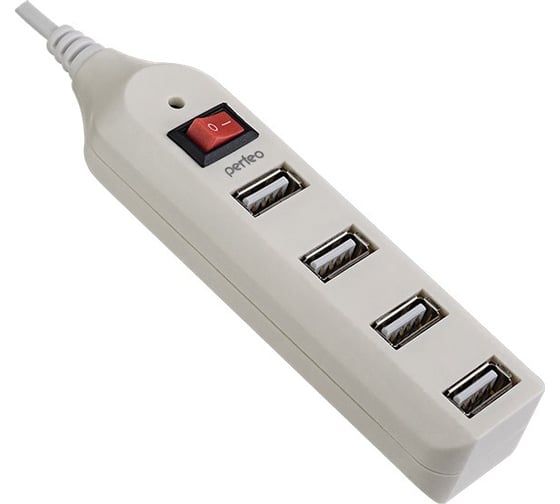 USB-HUB Perfeo PF-HYD-6001H 4 Port белый 30012981 1