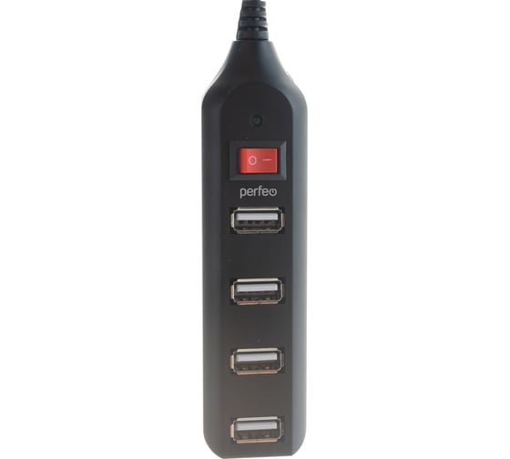 Разветвитель USB-HUB Perfeo 4 Port чёрный 30012980