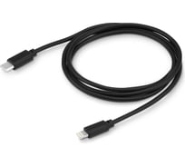 Кабель BURO PD18W USB Type-C (m)-Lightning (m), 1м, черный 1503797
