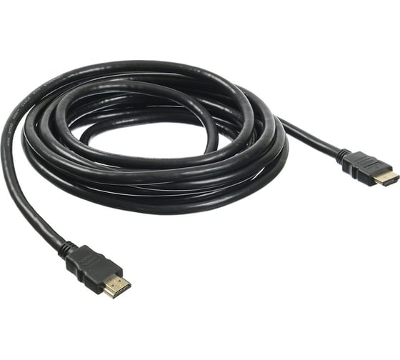 Кабель аудио-видео HDMI (m)/HDMI (m) 5м. феррит.кольца позолоч.конт. черный (BHP-HDMI-2.1-5G) BURO 1478852