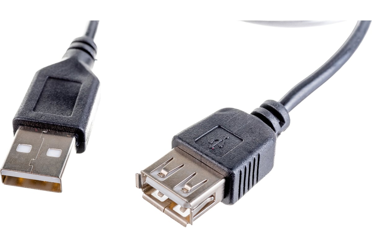 Кабель-удлинитель Гарнизон USB 2.0 AM/AF, 1м, пакет GCC-USB2-AMAF-1M