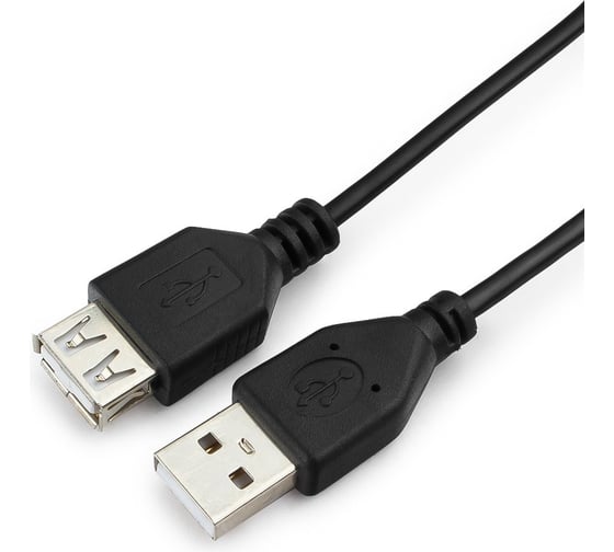 Кабель-удлинитель Гарнизон USB 2.0 AM/AF, 1.8м, пакет GCC-USB2-AMAF-1.8M