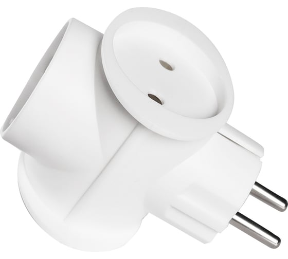 Разветвитель Smartbuy 3 гнезда без заземления круглый 10А 250B SBE-16-A03-3