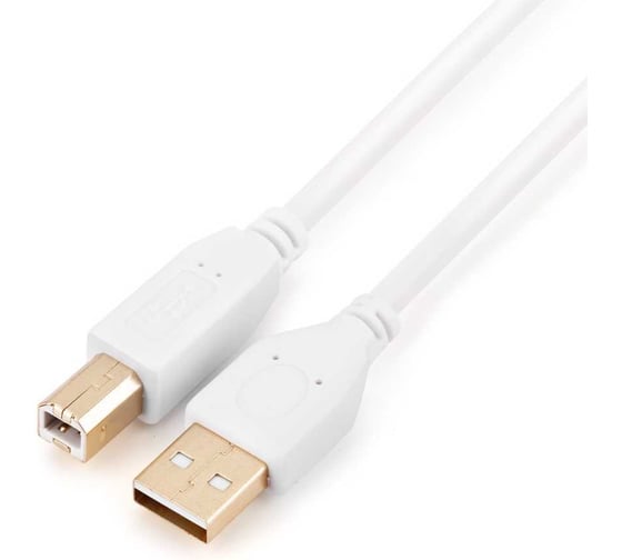 Кабель GoPower USB A (m)-USB B (m) 1.8м ПВХ белый Premium Zip-Lock c подвесом 00-00028931