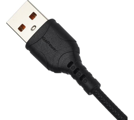 Кабель GoPower GP05-3-1 USB (m)-2хType-C/Lightning/microUSB (m) 1.0м черный 00-00022795