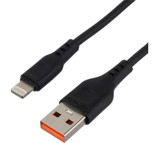 Кабель GoPower GP01L-2M USB (m)-Lightning (m) 2.0м 2.1A черный 00-00022777 1