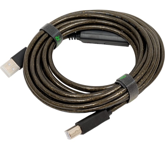 Активный кабель USB 2.0 GCR 5м, черно-прозрачный VIVUPIC3M1-BD2S-5.0m