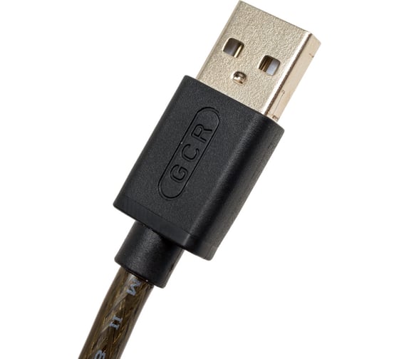 Активный кабель USB 2.0 GCR 5м, черно-прозрачный VIVUPIC3M1-BD2S-5.0m