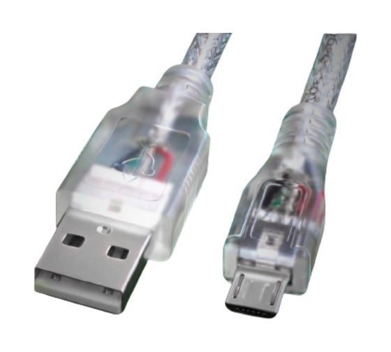 Кабель micro USB GCR для зарядки телефона, прозрачный 1.0м VIVUAI2MCB2-BB2S-1.0m 1