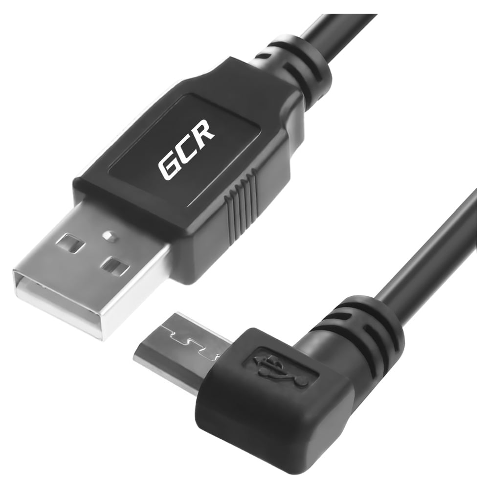 Угловой кабель micro USB GCR для зарядки телефона, 0.5m UA4MCB1-BB2S-0.5m -  выгодная цена, отзывы, характеристики, фото - купить в Москве и РФ